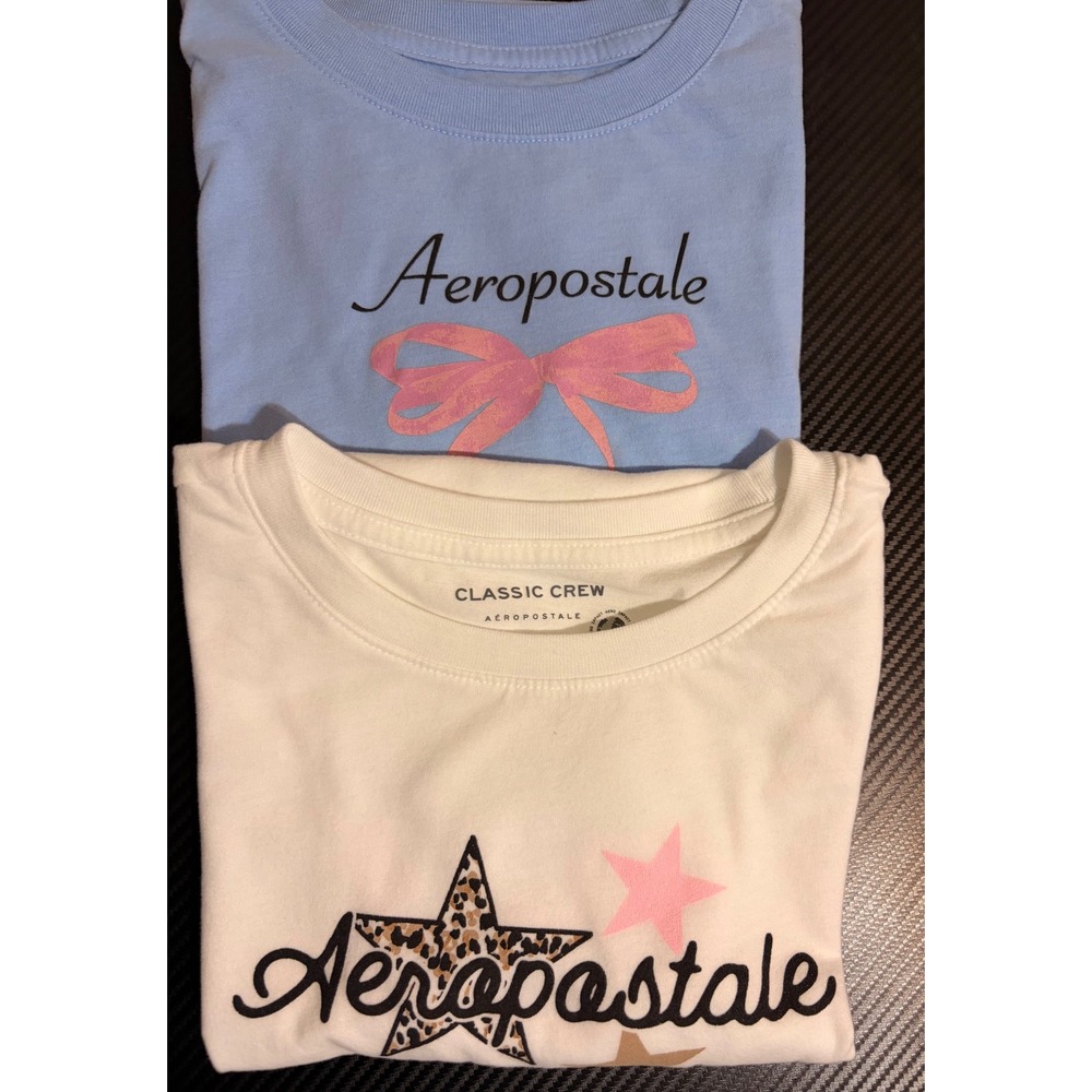 Aeropostale Womens Classic Crew Graphic T-Shirt Bundle M